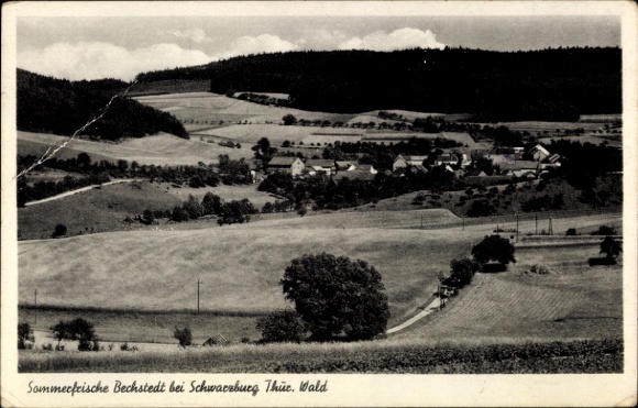 Postcard Bechstedt near Schwarzburg in Thuringia, general view