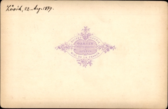Kabinetfoto Stad Zürich Zwitserland, Kathedraal, Brug, 1879, Fotograaf Garcin, Genève