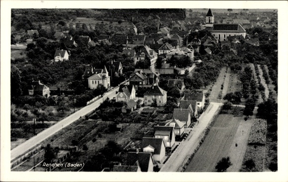 Postcard Renchen in the Black Forest, aerial photograph