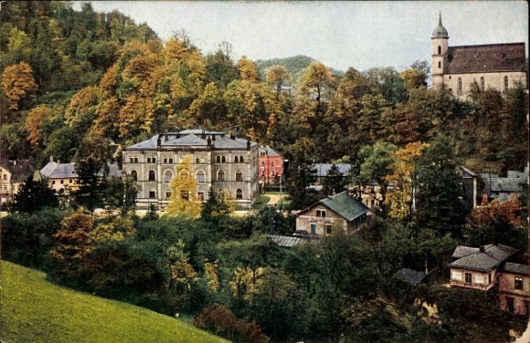 Ak Tharandt im Erzgebirge, Königliche Forstakademie, Kirche