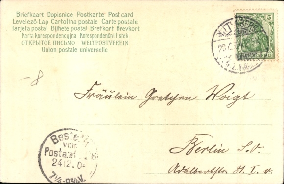Präge Litho Glückwunsch Neujahr, Rehe, Wohnhaus