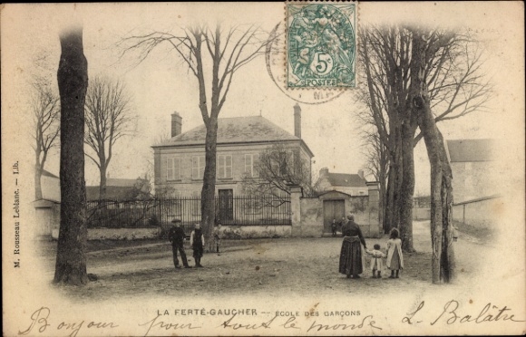 Ak La Ferté Gaucher Seine et Marne, Jungenschule