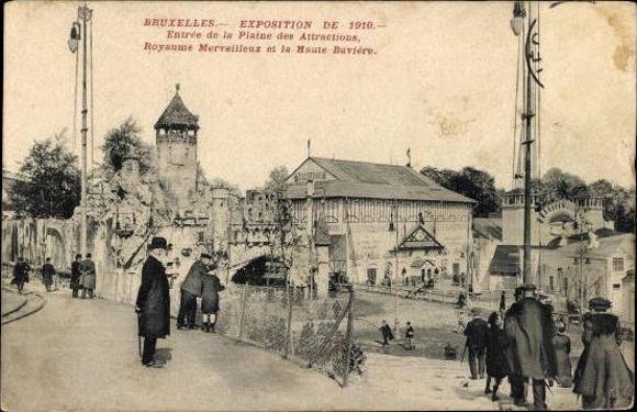 Set von 83 Ansichtskarten, Brüssel Weltausstellung 1910