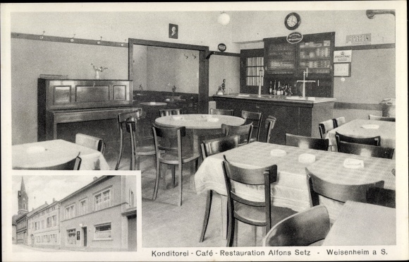 Ansichtkaart Weissenheim Weisenheim am Sand Pfalz, restauratie Alfons Setz