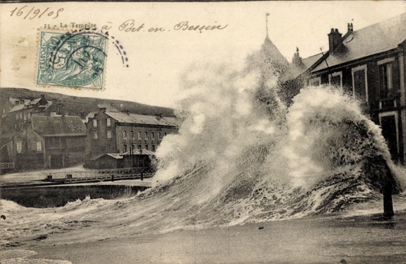 Ak Port-en-Bessin Calvados, La Tempete