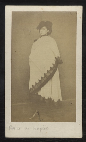 CdV portrait Marie Queen of Sicily, born in Bavaria, in Sicilian costume