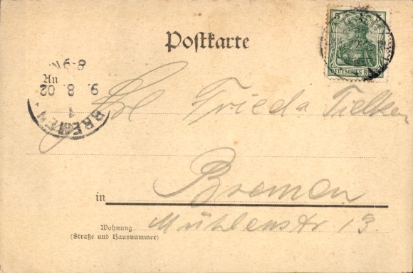 Postcard Luhden in Schaumburger Land, Chapel, Niemeyer´s Gasthof Zur Erholung