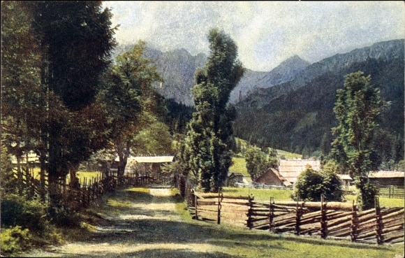 Postcard Bodental Carinthia, village section