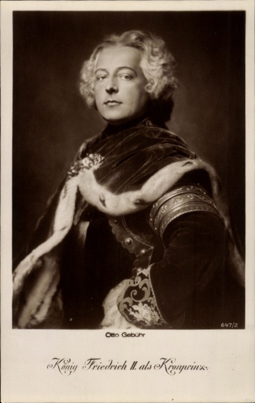 Postcard actor Ottogebühr, portrait, King Friedrich II as crown prince, Ross Verlag 647 2