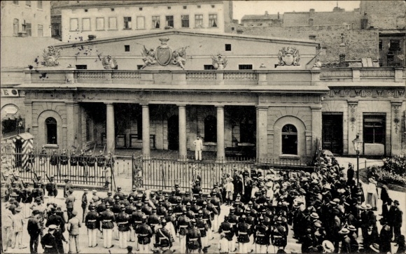 Ak Poznań Posen, Aufziehen der Hauptwache
