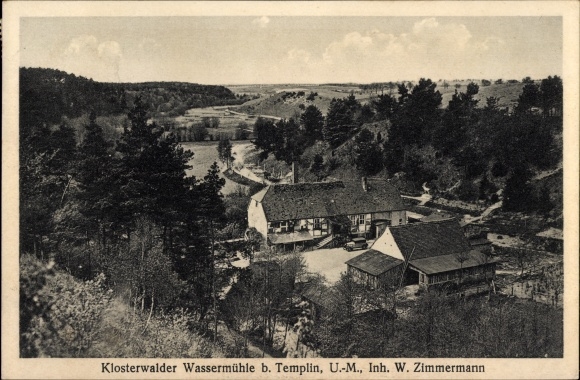 Ak Templin in der Uckermark, Klosterwalder Wassermühle