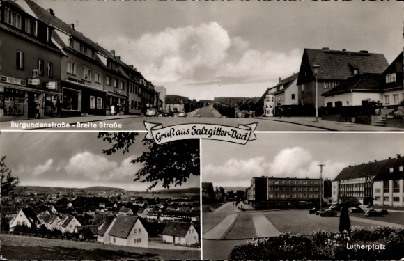 Ak Salzgitter in Niedersachsen, Breite Straße, Lutherplatz, Ort