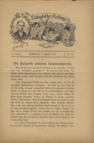 Liebig pictures newspaper advertising Dreser issue 10, volume 13, 1908