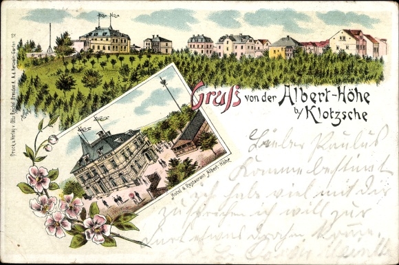 Chromo-Litho Dresden Klotzsche, Hotel Restaurant Alberthöhe