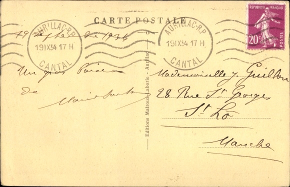 Postcard Polminhac Cantal, Vue Generale du Chateau de Pesteils