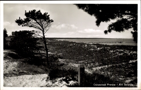 Postcard Ostseebad Prerow on the Darß, Am Strande