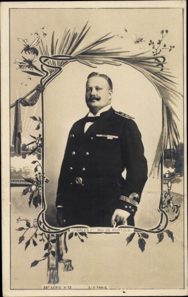 Passepartout PC Charles 1er, Roi de Portugal, King Charles I of Portugal, portrait, uniform
