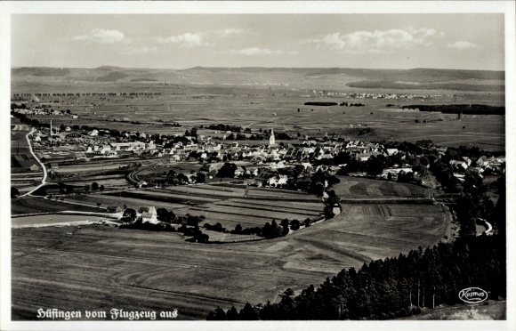 Ak Hüfingen im Schwarzwald, Fliegeraufnahme