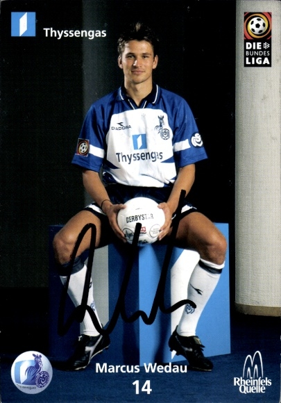 Autogrammkarte Fußballer Marcus Wedau, MSV Duisburg, Autogramm