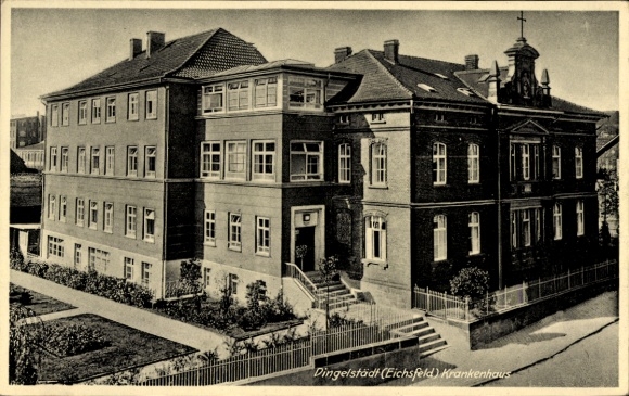 Ak Dingelstädt im Eichsfeld Thüringen, Krankenhaus,  Eichsfeld,  Architektur