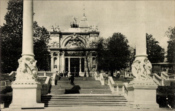 Postcard Torino Turin Piemonte, Turin World Exhibition 1911, access stairs to the Monumental Bridge