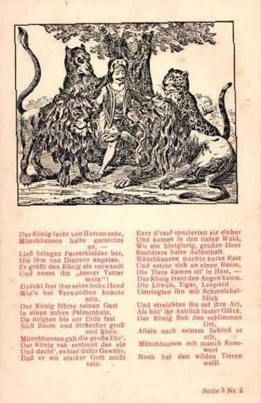 4 Ak Münchhausen Serie 3, 1-4
