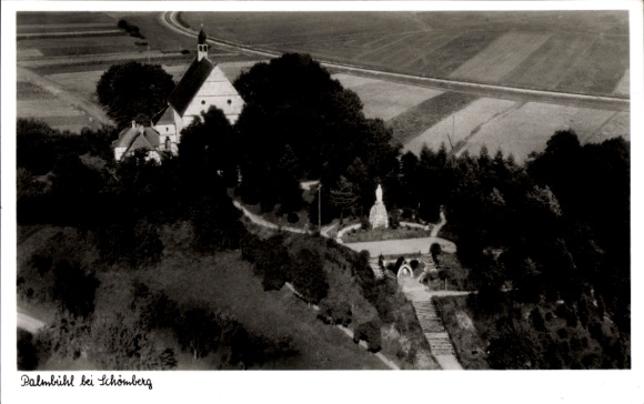 Postcard Schömberg in the Zollernalb district, Palmbühl, aerial photograph