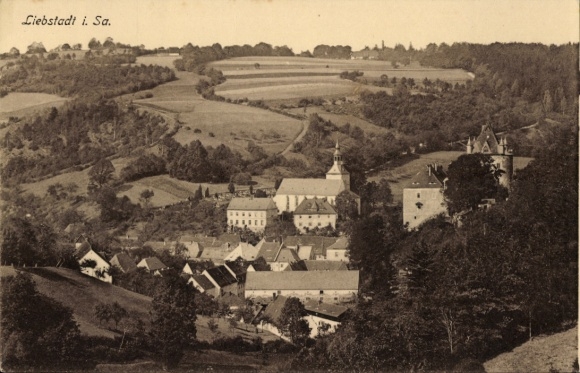 Postcard Liebstadt Erzgebirge Saxony, general view