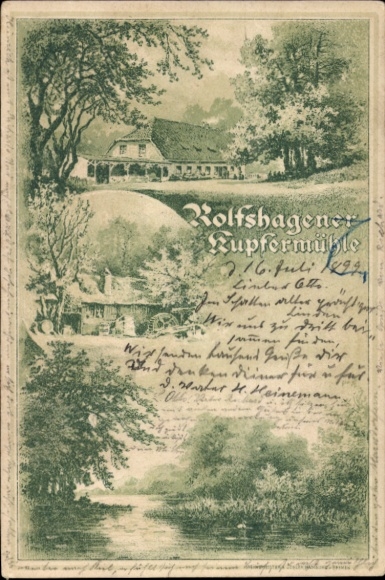 Litho Rolfshagen Auetal in Schaumburg, Kupfermühle