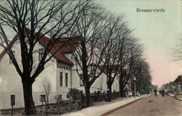 Postcard Bremervörde in Lower Saxony, street section