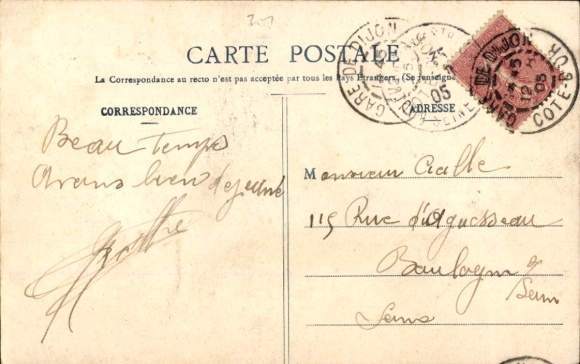 Postcard Dijon Côte d'Or, Place Darcy, carriage, railway