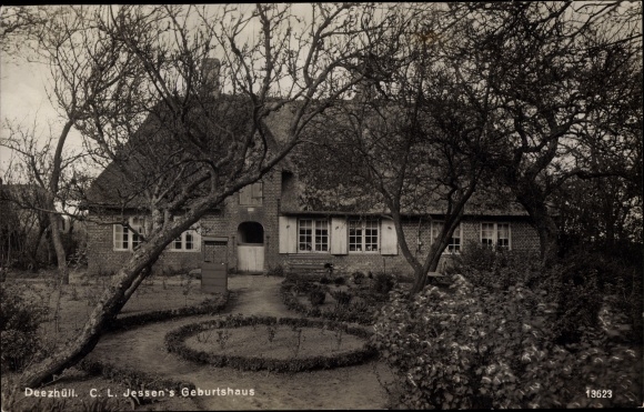 Postcard Deezbüll Niebüll in North Friesland, CL Jessen&#39;s birthplace