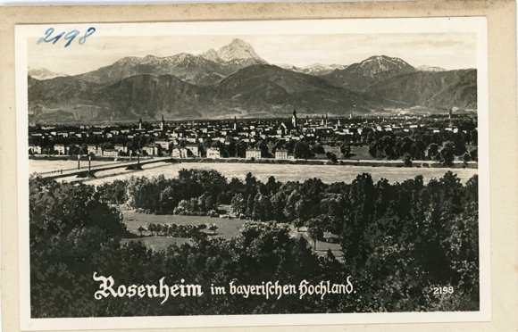 6 glass negatives Rosenheim Upper Bavaria, general view, various views, gate