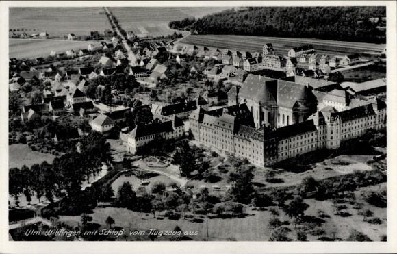 Postcard Wiblingen Ulm on the Danube, Castle, aerial photograph