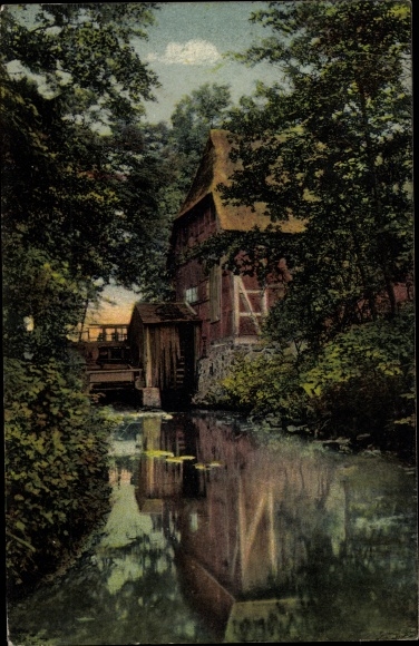 Ak Holm Seppensen Buchholz in de Noorderheide, Seppenser molen, wateren, molenrad
