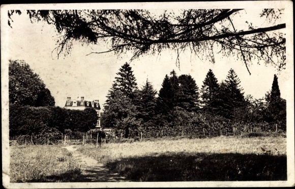 Ak Gif sur Yvette Essonne, Le Parc, Industries Chimiques, Le Chateau, Theatre de verdure