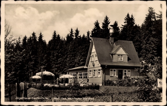 Postcard Werdau in Saxony, Jägerhaus Leubnitztal, Werdau Forest