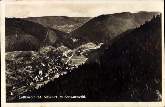 Postcard Calmbach Bad Wildbad in the Black Forest, general view