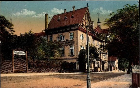 Postcard Dresden Trachenberge, concert and ball establishment Wilder Mann
