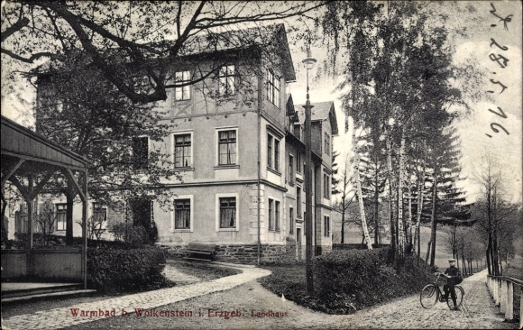 Ak Warmbad Wolkenstein in Sachsen, Landhaus