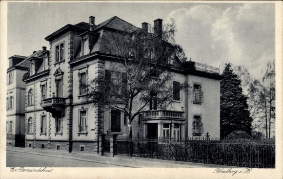 Postcard Friedberg in Hesse, Protestant Community Center
