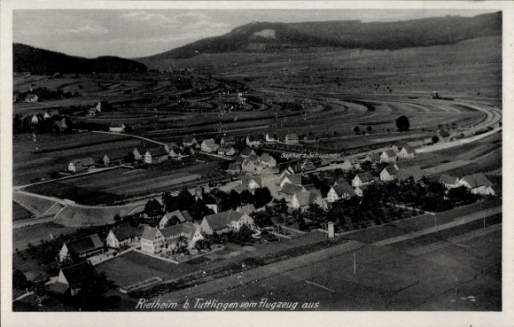Ak Rietheim Weilheim Schwäbische Alb, Fliegeraufnahme