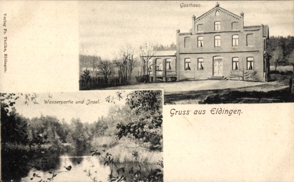 Postcard Eldingen in Lower Saxony, guesthouse, island