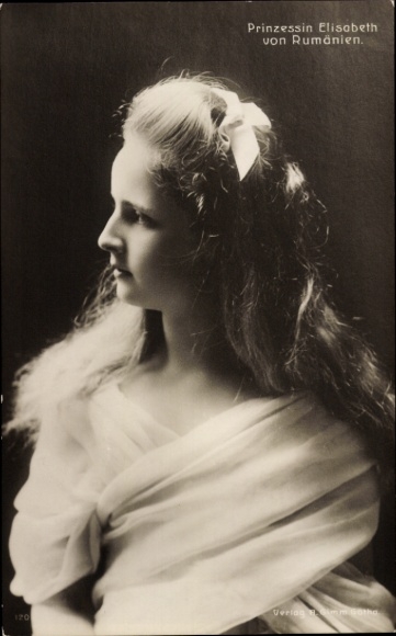 Picture Princess Elisabeth of Romania, portrait, profile from left