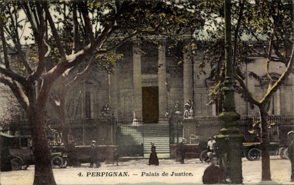 Postcard Perpignan Pyrénées Orientales, Justice Building
