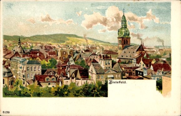 Künstler Ak Bielefeld in Nordrhein Westfalen, Gesamtansicht