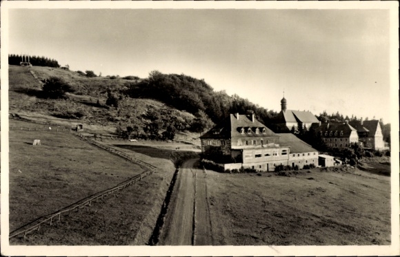 Postcard Klosterkreuzberg Bischofsheim an der Rhön, Kloster Kreuzberg, Kreuzberghotel Braun
