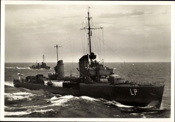 Postcard German warship, torpedo boat Leopard, LP, Kriegsmarine