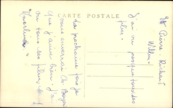 Postcard Actor Pierre Richard Willm, portrait