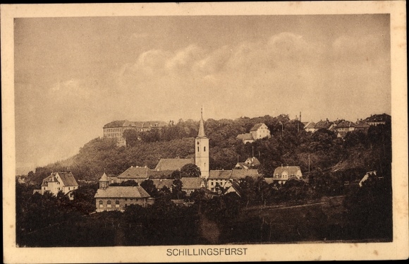 Ansichtkaart Schillingsfürst in Midden-Franken, overzicht